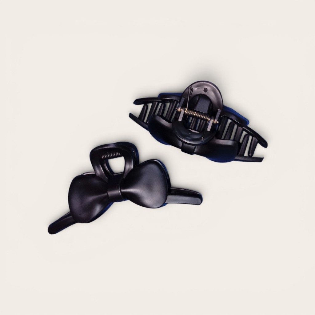 Broches negros estilo moños x unidad
