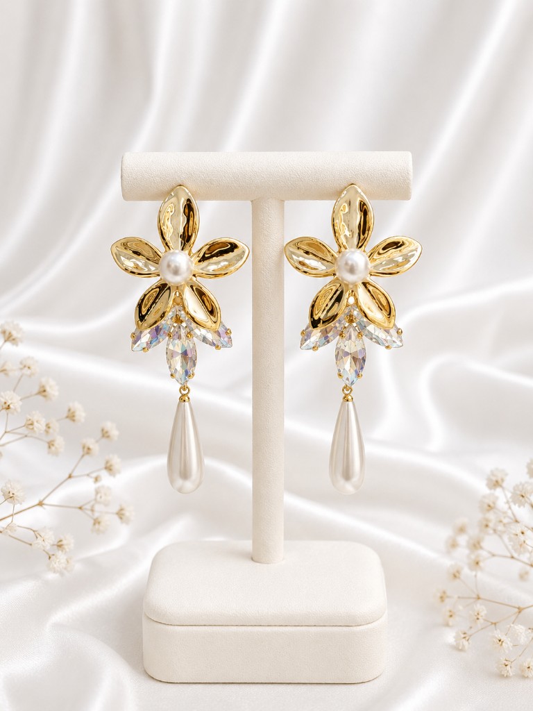 Aretes fiesta flor