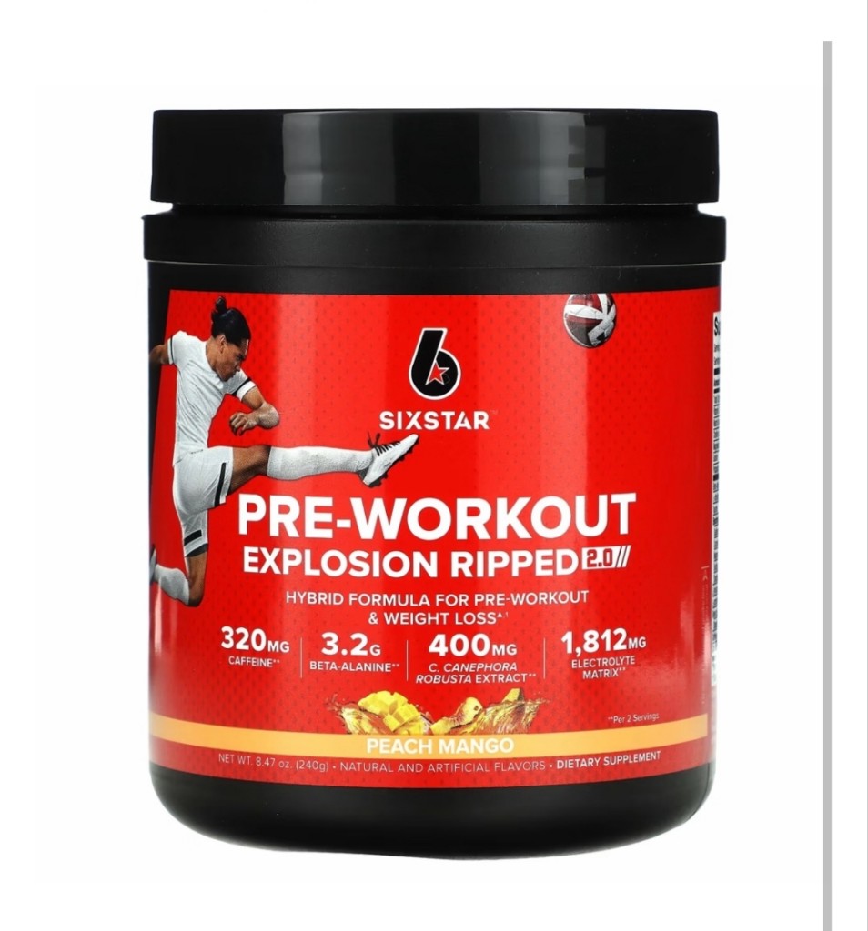 Six Star Pre-Workout Explosion Ripped Peach Mango