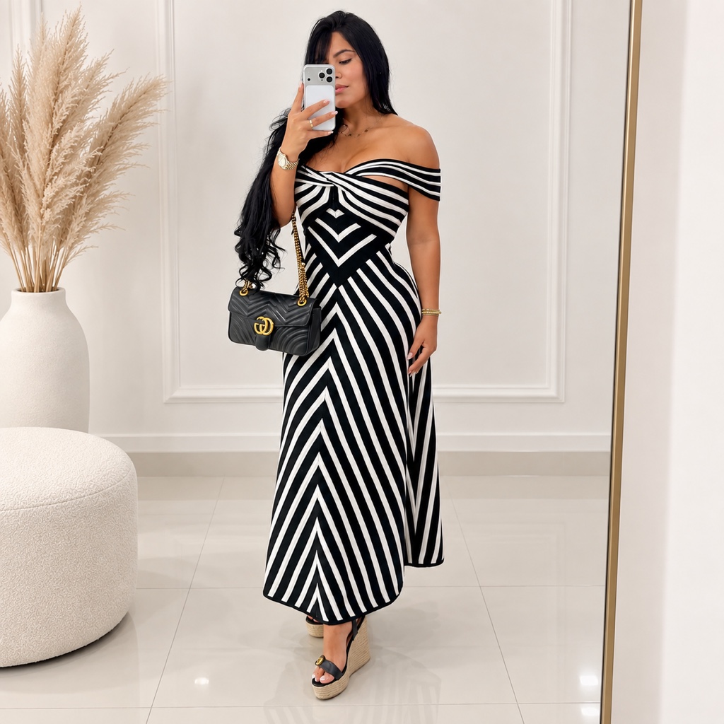 VESTIDO BLACK-WHITE