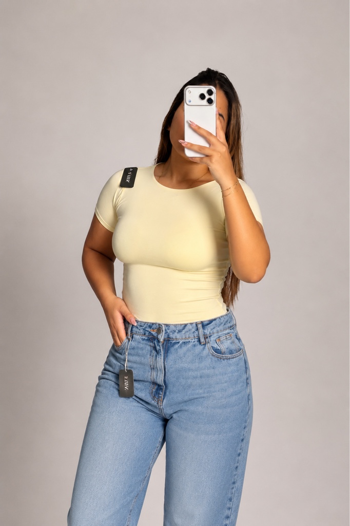 BODY MANGA CORTA CUELLO REDONDO