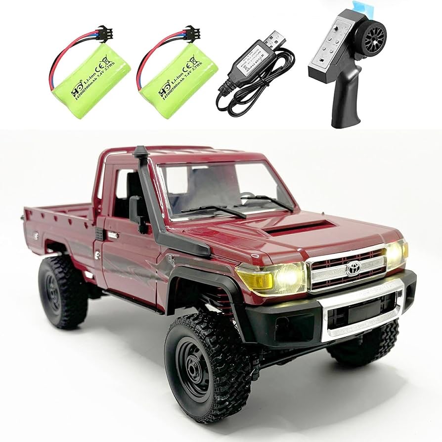 Toyota camioneta RC roja 1:12