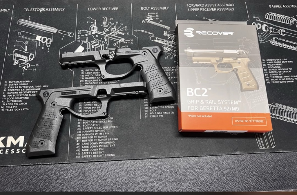 Recover BC2 grip negro para Beretta 92fs