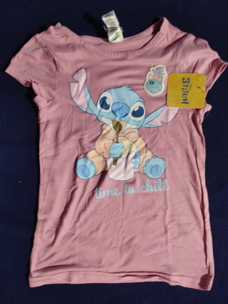 Disney Stitch franela rosada