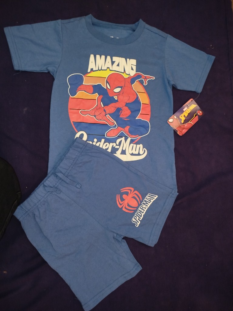 Set Spider-Man azul niño