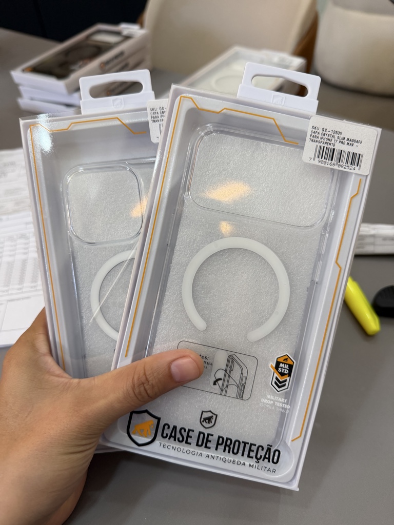 CAPA CRYSTAL SLIM MAGSAFE - IPHONE 17 PRO TRANSPARENTE