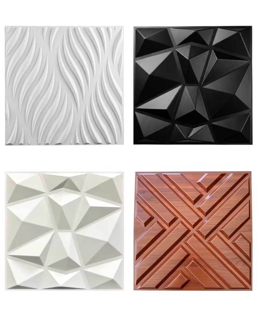 Placas PVC 3D 50x50cm