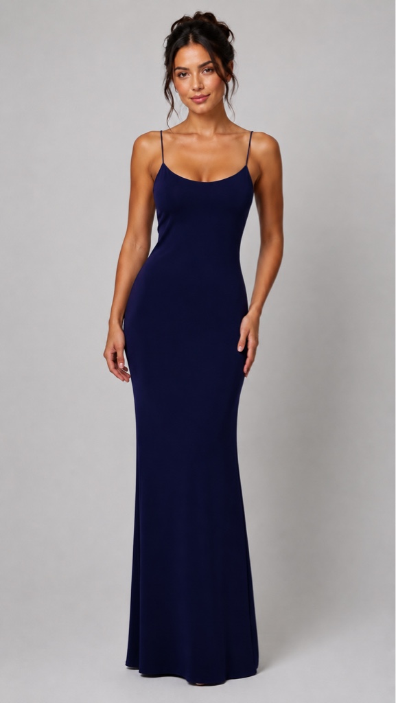 Vestido azul naval tirantes