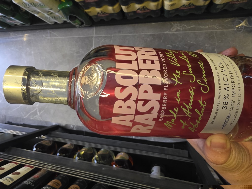 Absolut Raspberri vodka frambuesa