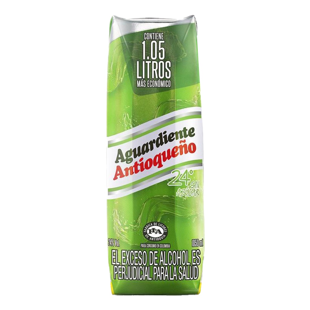 Aguardiente Verde Litro Tetra