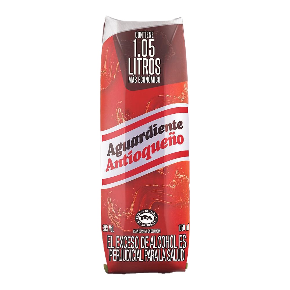 Aguardiente Rojo Litro Tetra