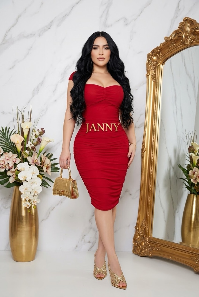 Vestido rojo ajustado