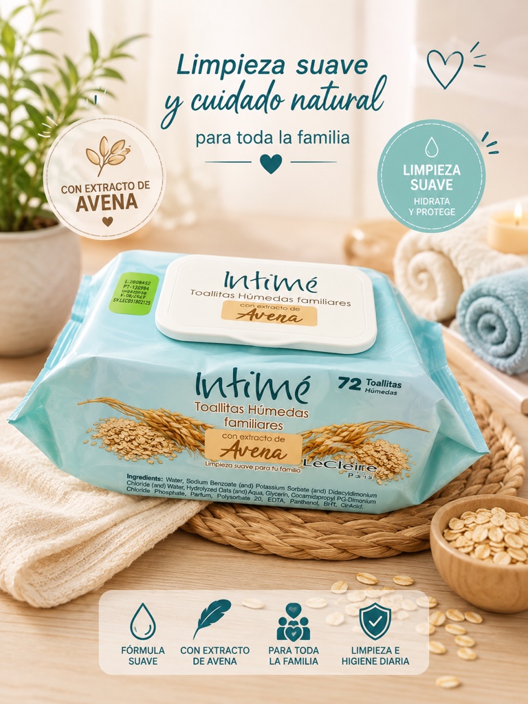 Intimé Avena toallitas húmedas