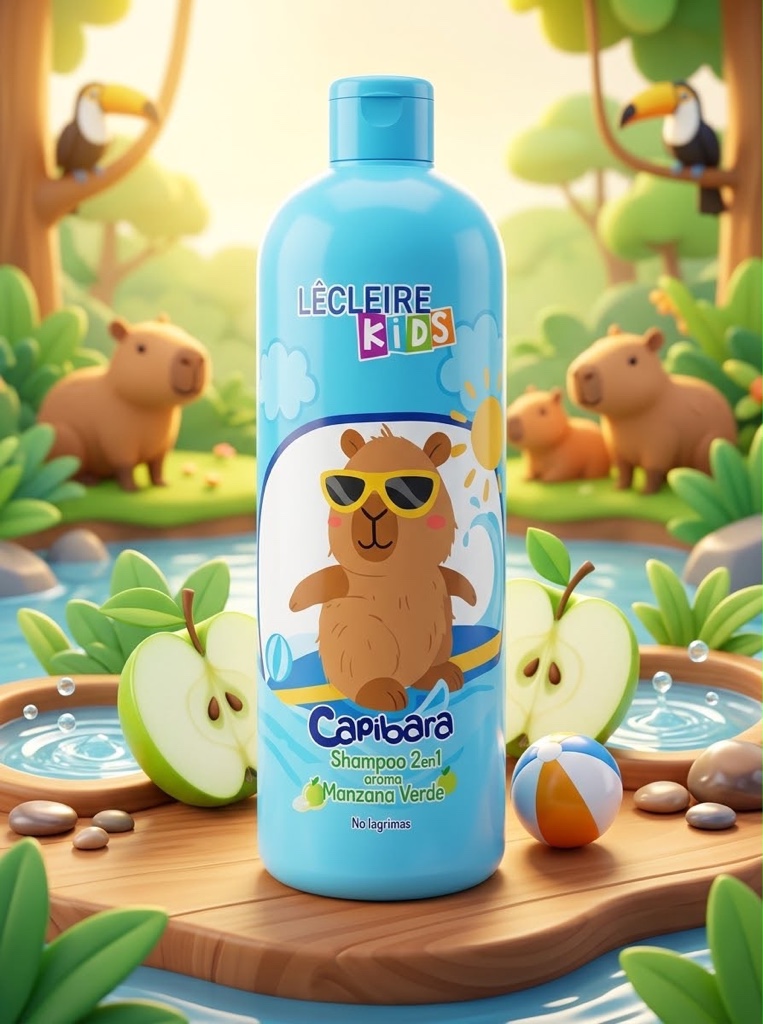 Capibara Shampoo 2 en 1 Manzana Verde