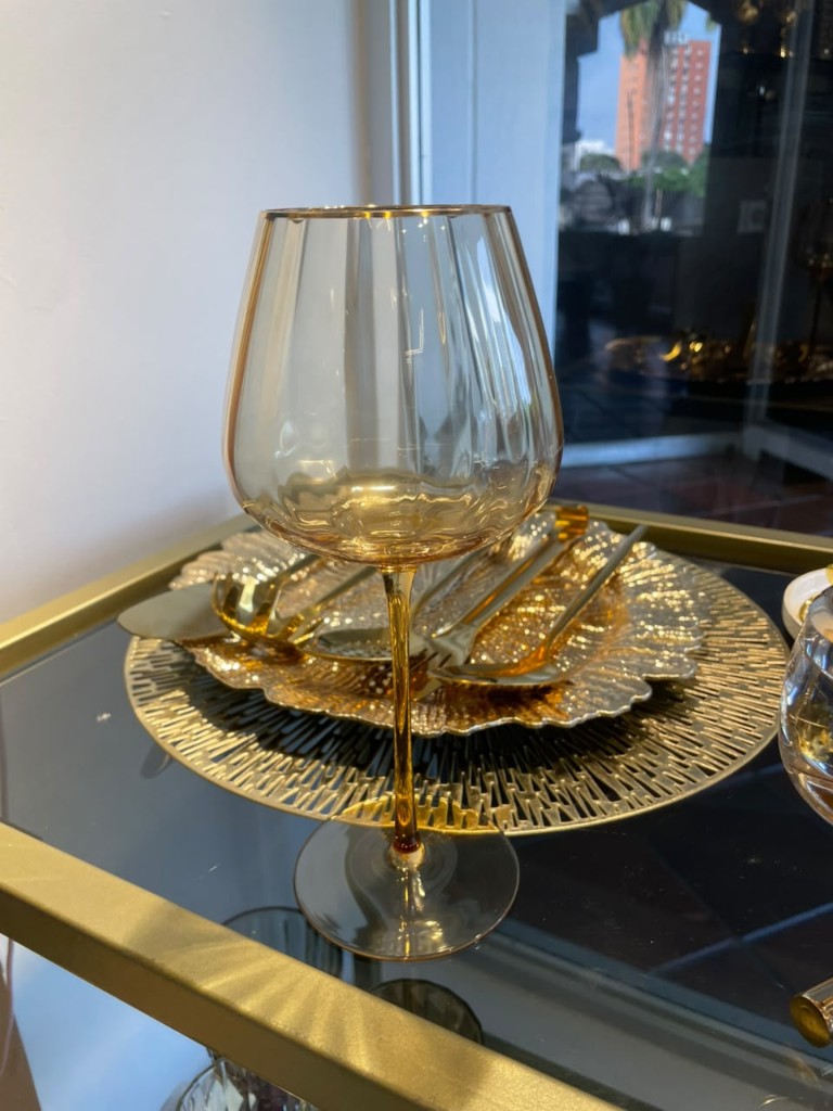 Copa ambar cristalizada