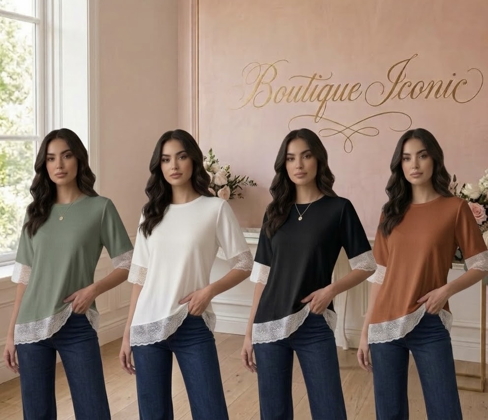Blusas Asimétricas con Encaje