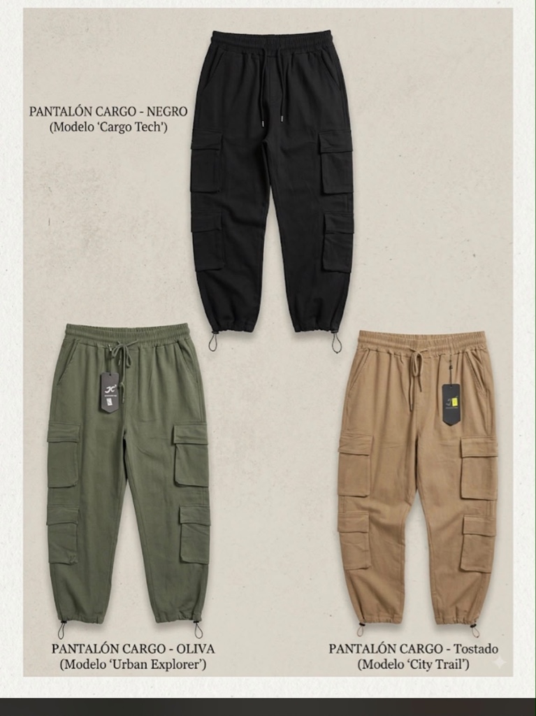 PANTALON CARGO COLORES