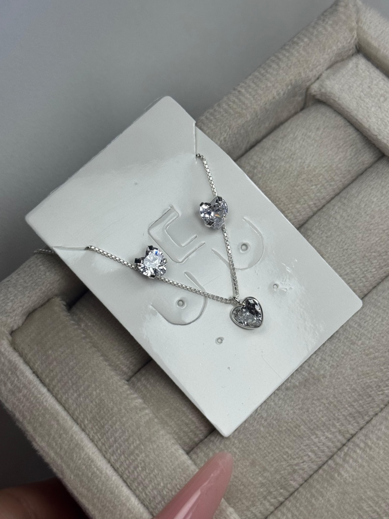 Conjunto Coração Cristal