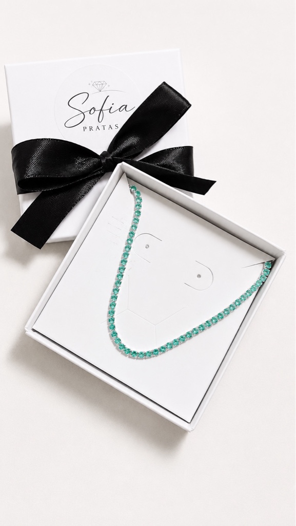 Choker Riviera Verde Água