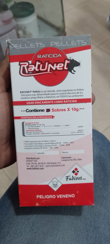 Ratunet pellets raticida