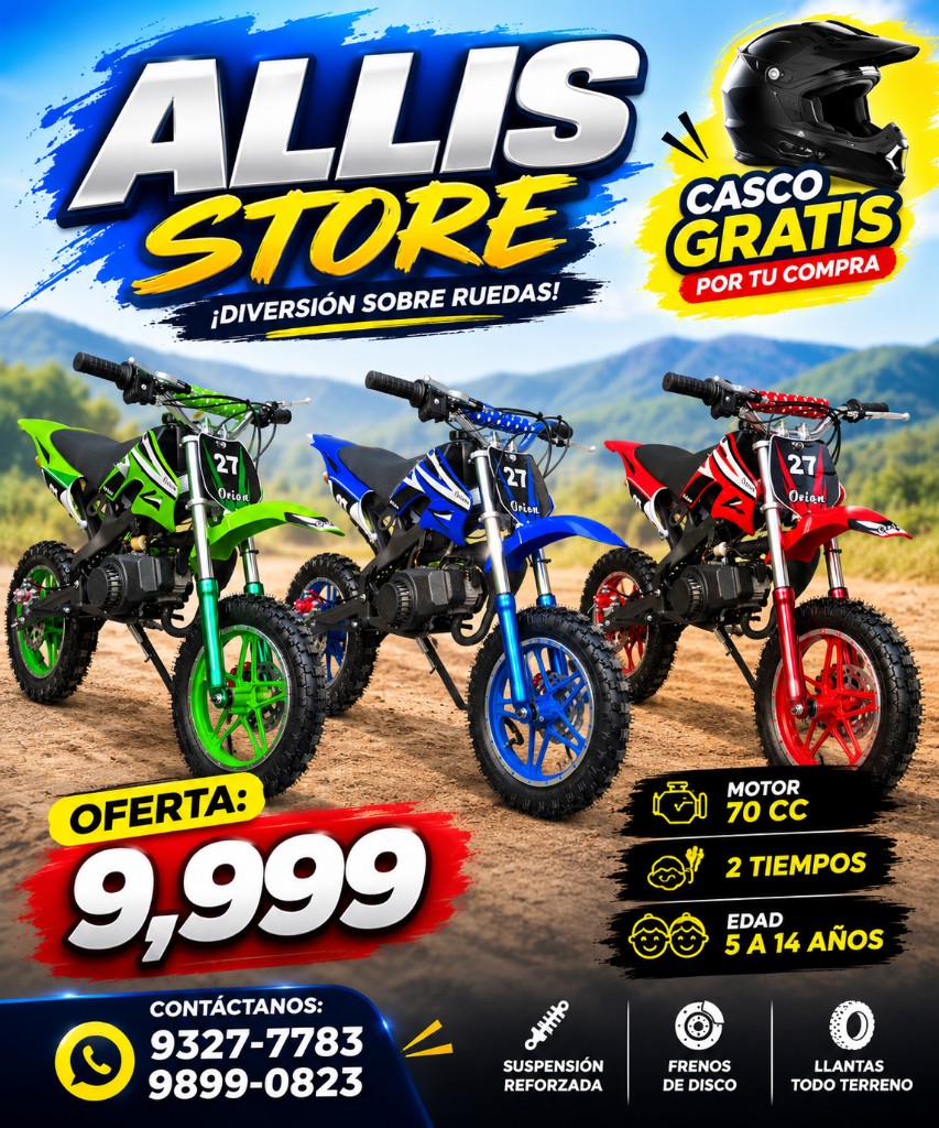 Motocross Motor 70 cc 2 tiempo gasolina