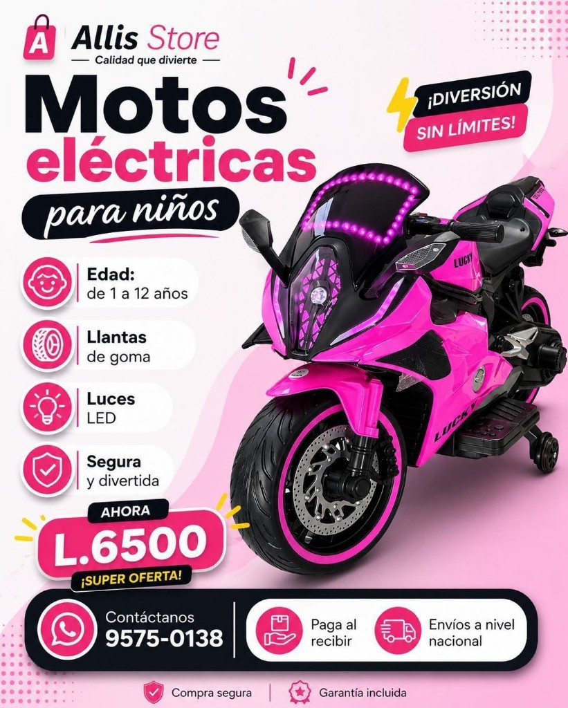 Moto Ninja edad 1 a 12 años llantas de goma