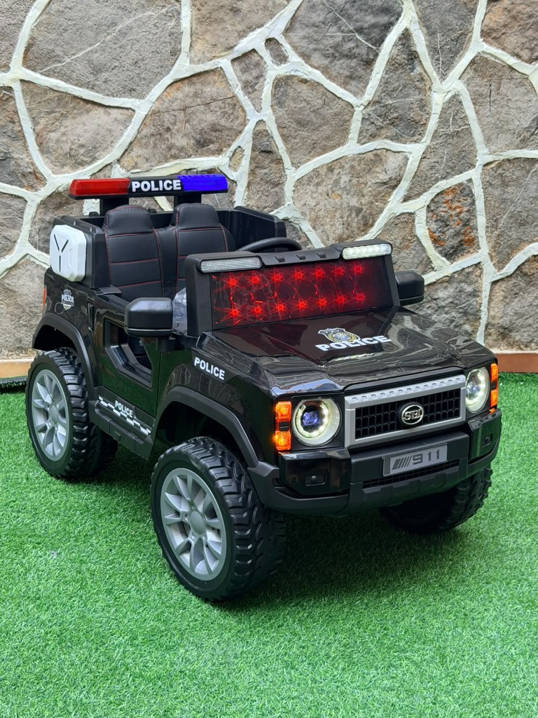 Jd-24P Jeep Policía edad 1 a 8 años llantas de goma asientos full cuero