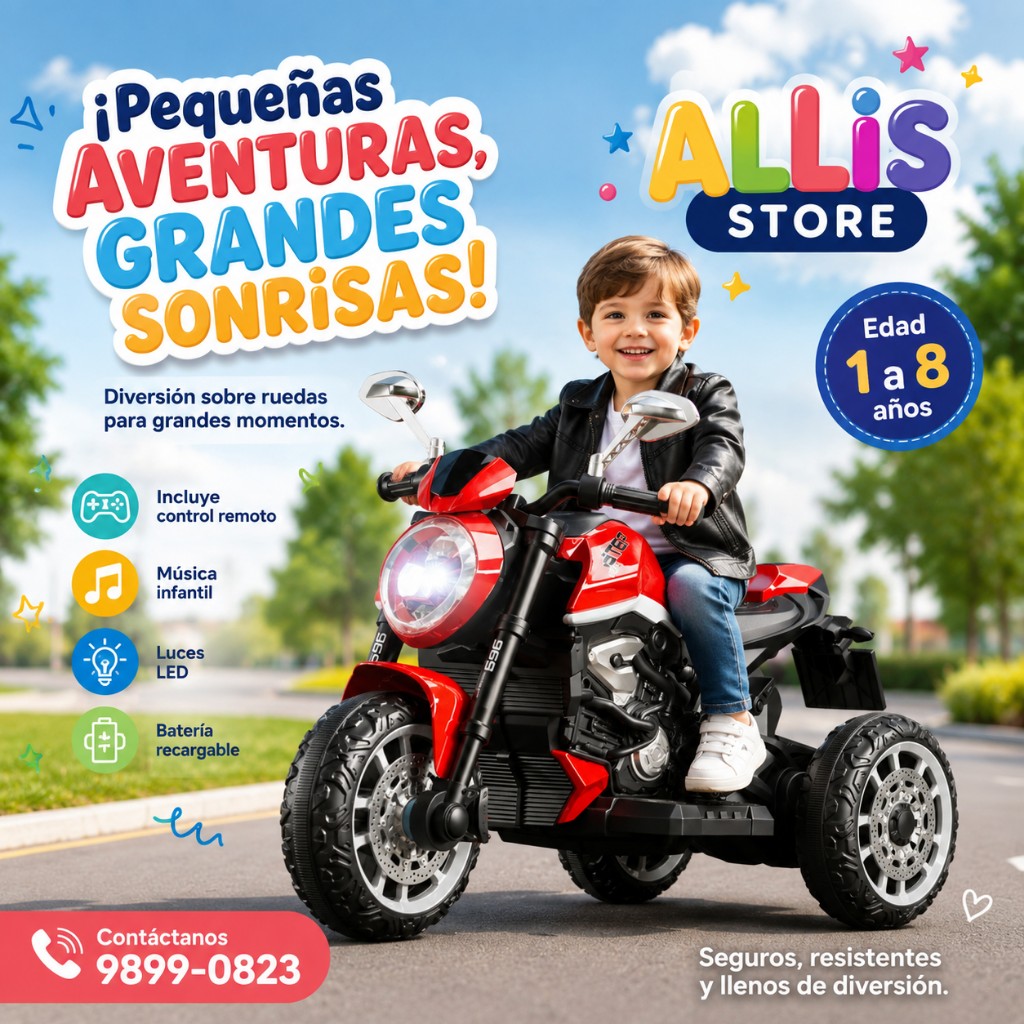 LkE60501 Trimoto recargable edad 1 a 8 años
