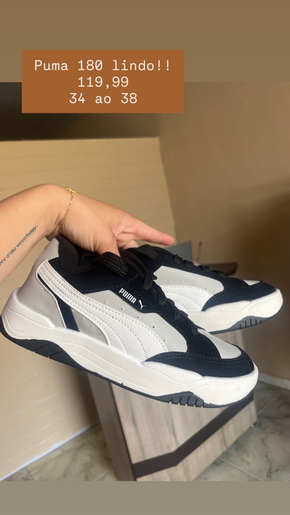 Puma 180 preto e branco