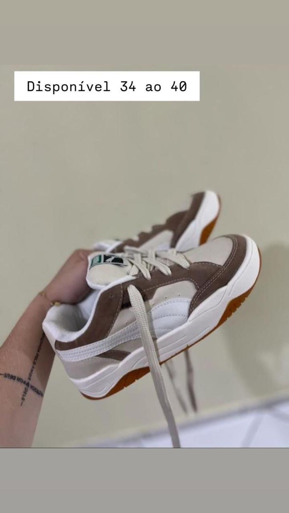 Puma 180 bege e marrom