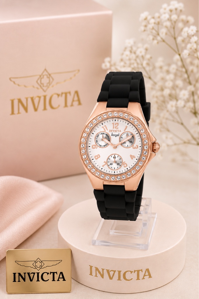 Invicta Women's 1644 Angel Jelly Fish Crystal Accented White Dial Watch