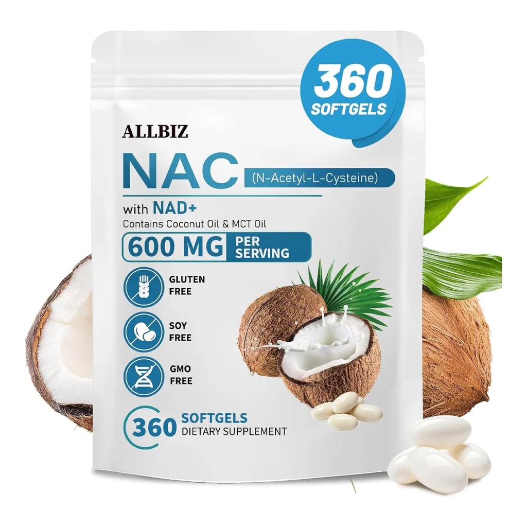 NAC + NAD 600mg 360 cápsulas