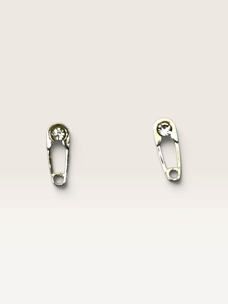 Aretes broche plateados