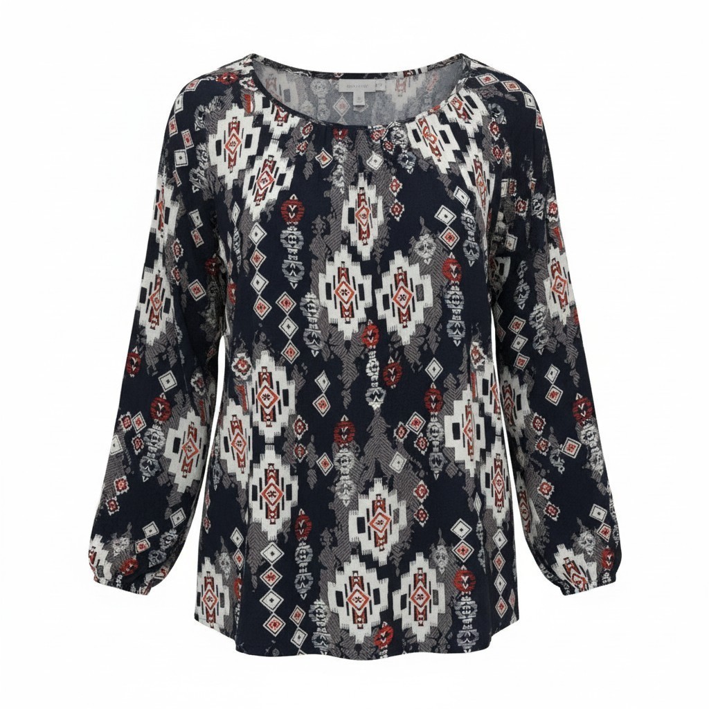 Blusa estampada negra