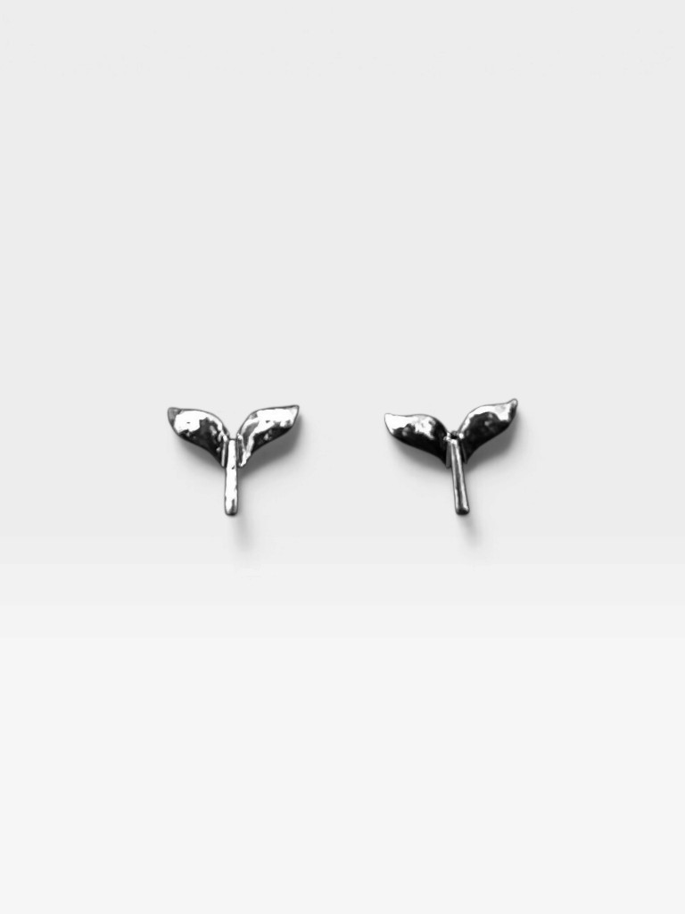 Aretes plata cola de ballena