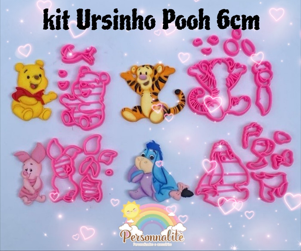 Kit Ursinho Pooh 6cm