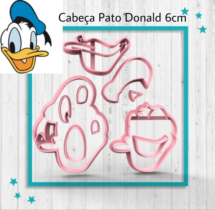 Cabeça Pato Donald 6cm