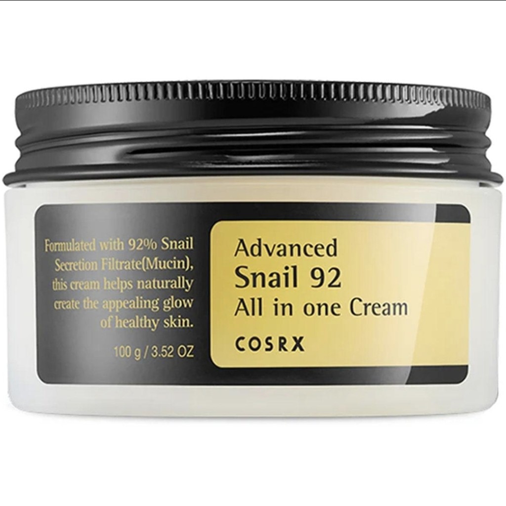 COSRX Advanced Snail 92 All In One Cream
Crema hidratante y reparadora — 100 g / 3.52 oz