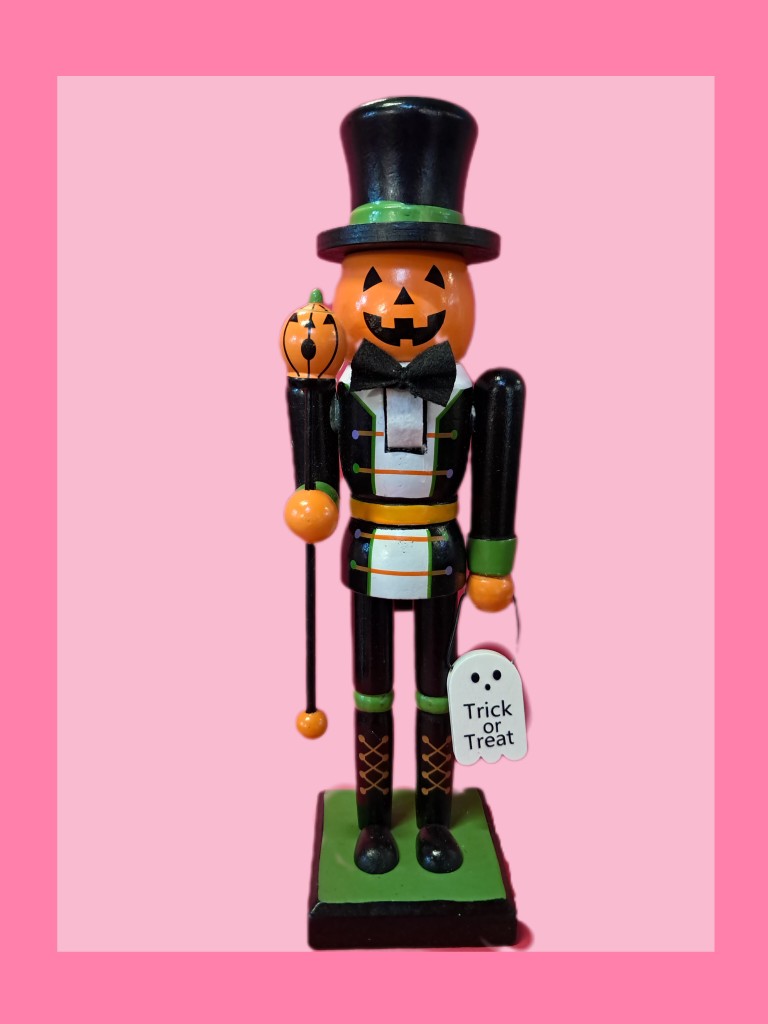 Muñeco Halloween negro con calabaza