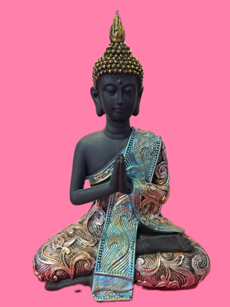 Buda decorativo negro