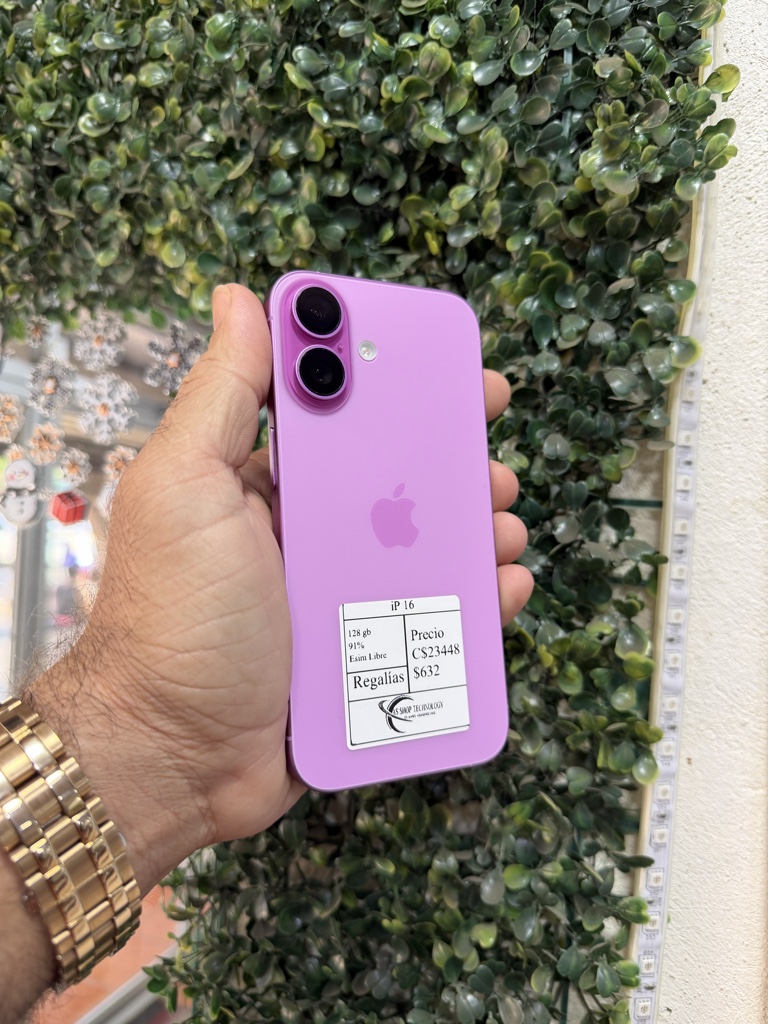 iPhone 16 de 128 rosa