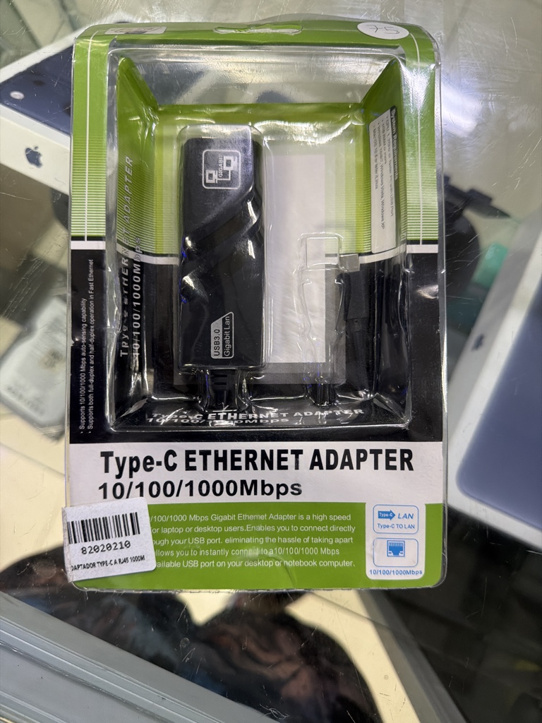 Adaptador Type-C Ethernet negro