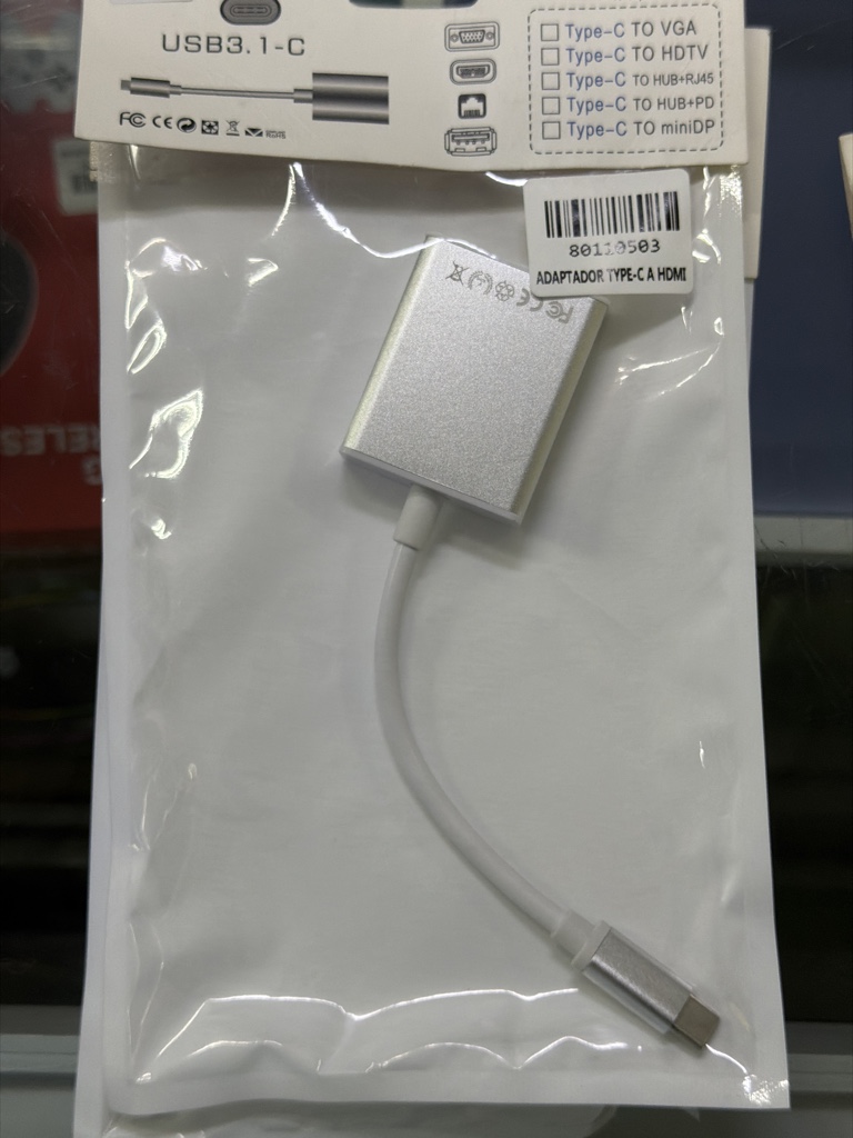 Adaptador USB-C a HDMI plata