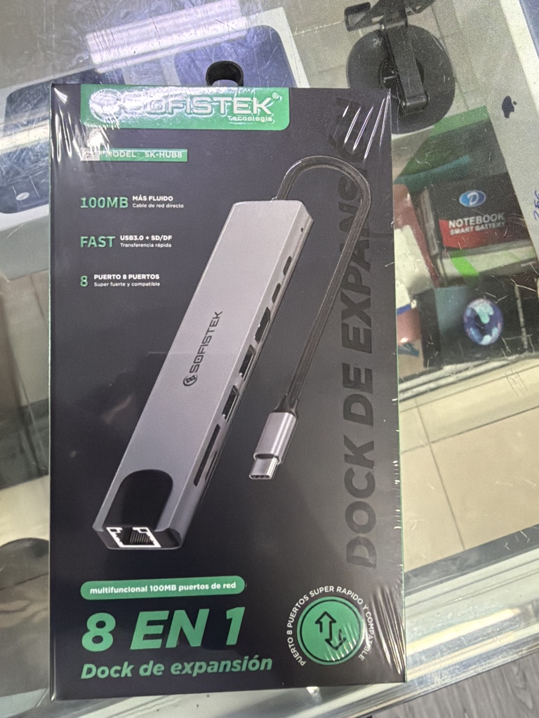 Softtek Dock de expansión 8 en 1 gris
