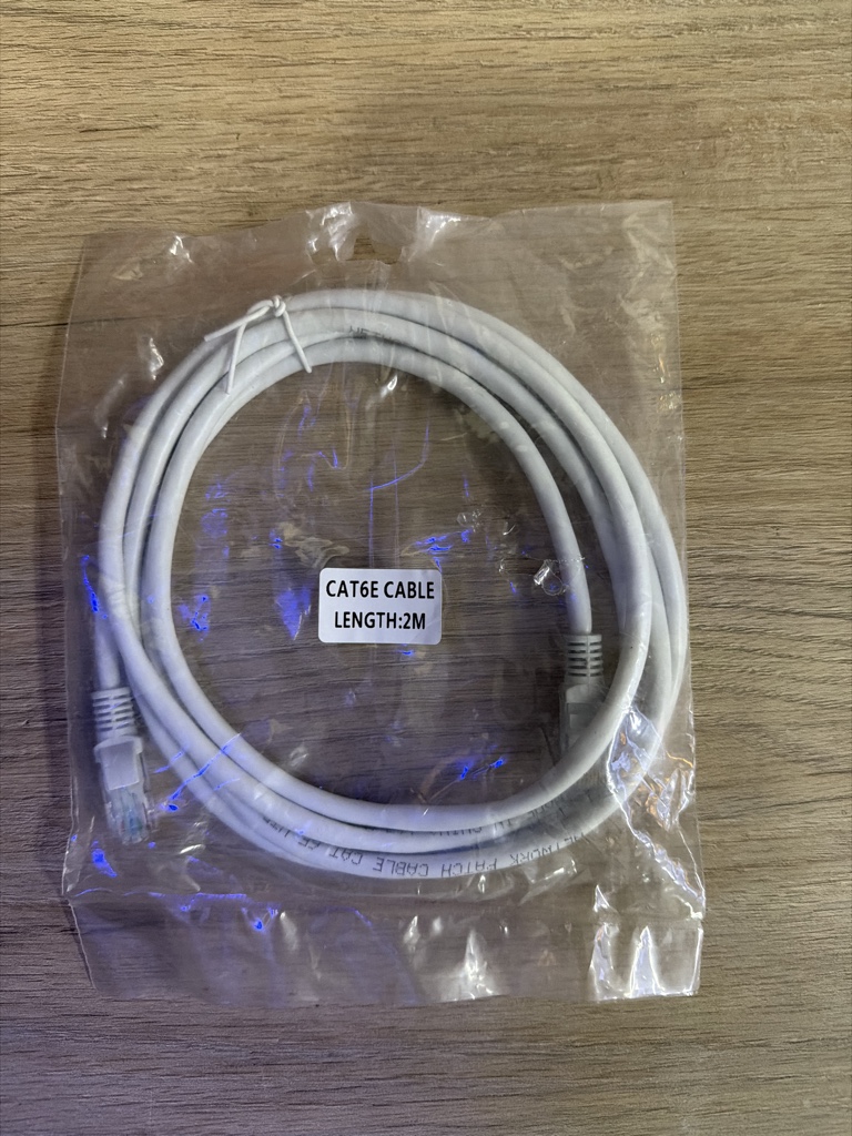 Cable datos CAT6E blanco 2m