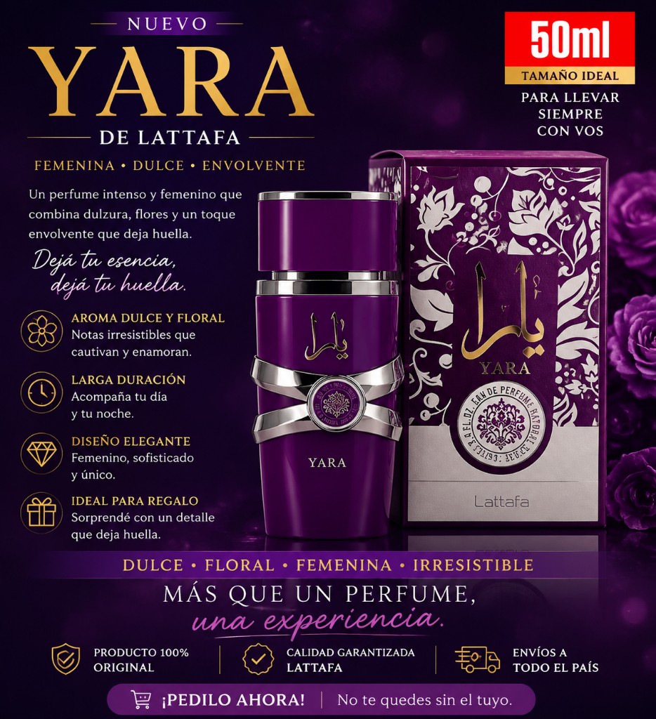 Lattafa Yara violeta edp 50ml mujer