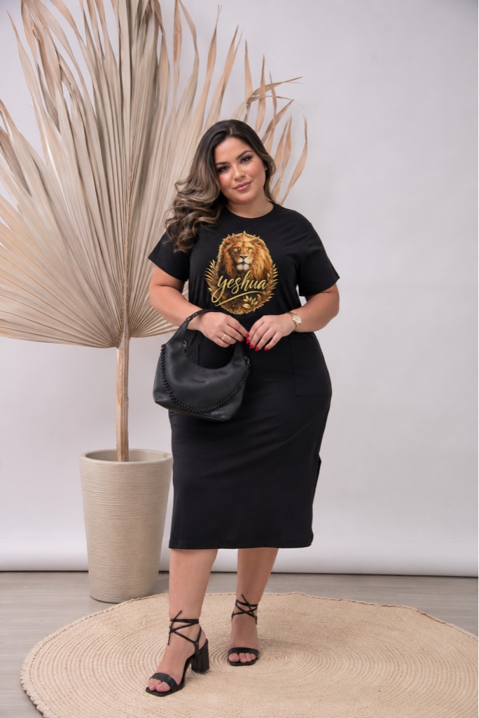 Vestido leão yeshua plus size