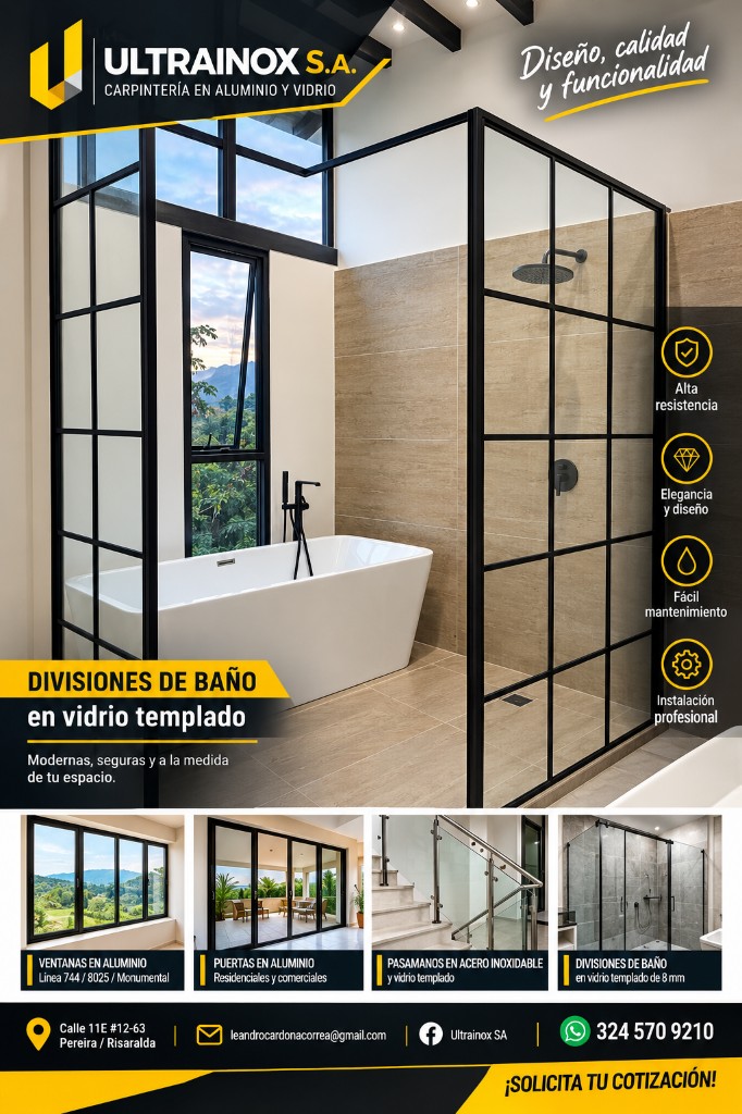 Divisiones de baño en vidrio templado
