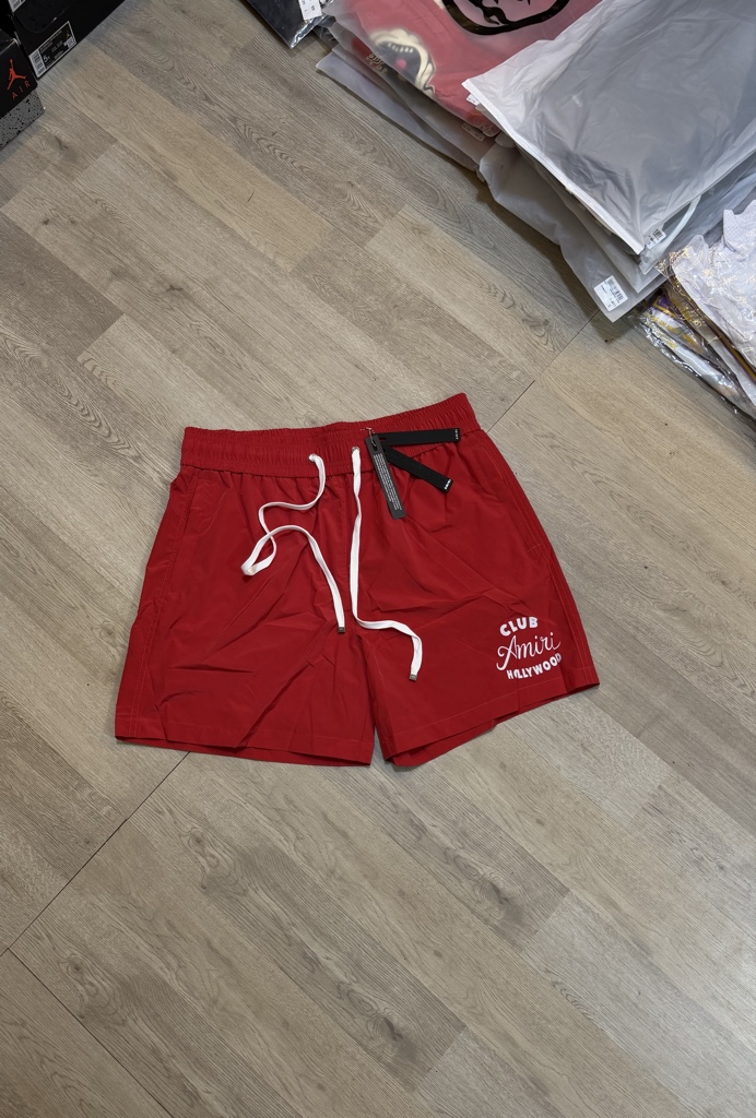 Red AMIRI shorts hllw club