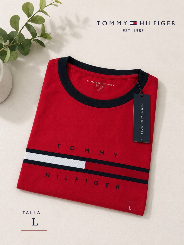 Camiseta Talla L Tommy Hilfiger Roja